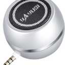 Wireless Mini Speaker 3.5mm Aux Input Jack, 3W Portable Speaker for Cellphone Tablet Laptop, Silver