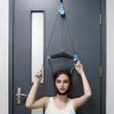 Cervical Neck Traction Device Hammock Over The Door Traction for Neck Relief Tool,Home Use Neck Sling for Spine Decompression with Casters&Safety Devices Upgraded Version (One Size)
