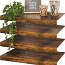 Makentra 4 Pcs 36×12 Wire Rack Covers for Shelves – Wood Shelf Covers for Wire Shelving, Rustic Farmhouse Style for Pantry, Closet (4 pcs, 36×12 Inch)