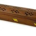 Prabhuji's Gifts Wooden Incense Burner - Incense Holder - Incense Box Burner for Cone Incense and Stick Incense - Handmade Wooden Box Made from Indian Rosewood - (Elephant)