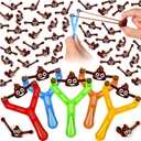 KXCOFTXI 120 Pcs Finger Slingshot Novelty Toys, Toy Poop for Halloween, Fake Poop for Novelty Toys and Amusements, Halloween Poops Rubber Spoof Toy for School Party, Friends Gathering