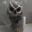 Solar Powered Garden Owl with Motion Detection, Rotating Head, Realistic Hoots and Silent Mode, Outdoor Statue and Sculpture, Owl Decoration for Home, Garden, Patio and Lawn