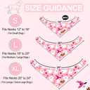 Halloween Dog Bandanas with Snap Button, 2 Pack Pumpkin & Ghost Pet Scarf for Boy & Girl, Premium Durable Fabric, Adjustable Fit, Spooky Bandana for Medium and Large Dogs (Large) (Halloween-Pink, Purple)