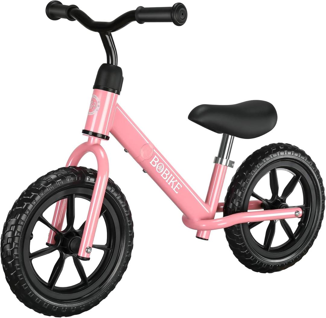 Toddler Balance Bike Toys for 2 to 5 Year Old Girls Boys Adjustable Seat and Handlebar No-Pedal Training Bike Best Gifts for Kids (Pink)