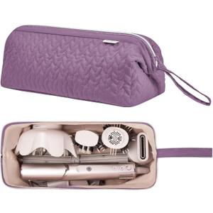 KarSyon Shark Flex Style Case for Dy son Airwrap Hair Dryer Brush Revlon Hair Tools Travel Bag Carrying Case Flat Curling Iron Organizer (Purple)