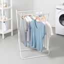 Honey-Can-Do Collapsible Metal Clothes Drying Rack, Foldable Laundry Rack Holds 40 lbs, Hanger-Friendly Design with Non-Skid Feet, Space-Saving Accordion Fold, Indoor Outdoor, White