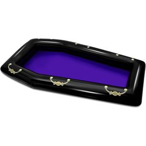 Aoriher Wednesday Party Decoration Halloween Purple Inflatable Coffin 52 Inch Cooler Fake Coffin Floatie Drink Ice Chest Buffet Bucket Beverage Cooler for Pool Picnic Barbecue Holiday Party Supplies