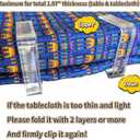 3 x 24 Pieces Clear Tablecloth Clips, Durable Plastic Table Cover Holders, Windproof Transparent Clamps for Securing Tablecloths Indoor Outdoor Party, Wedding, Christmas Event, Picnic, Camping (24, Large)