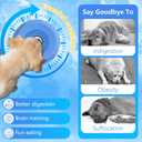 Dog Lick Bowl with Ball,Dog Licking Bowl with Rolling Ball,Slow Feeder Dog Bowls for Liquid with Rolling Ball,Slow Feeder Dog Bowls for Liquid Treat, for Large Medium Small Puppy Breeds (Blue)