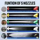 Foam Cannon Dual-Connector Accessory, Pressure Washer Double Tip Attachment for Soap Cannon, 5 Pressure Washer Sprayer Nozzles, 1/4" Quick Connect