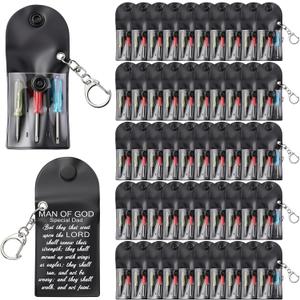 50 Sets Man of God Gift Bulk Mini Screwdriver Keychain, Christian Church Gifts for Dad, Portable Pocket Mini Screwdriver Keychain Set Father Tool Party Favors Religious Gifts for Adult Men