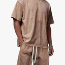 Derminpro Men's Cotton Short Sets 2 Piece Outfits Casual Summer Short Sleeve/Sleeveless Tracksuits 2XL
