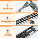 HBL’ 2 Pairs | Soft Close Drawer Slides 16 inch, Heavy Duty Cabinet Drawer Slides Replacement - Ball Bearing Full Extension, 200 LB Capacity, Made of Cold-Rolled Steel, Rust-Resistant & Long-Lasting