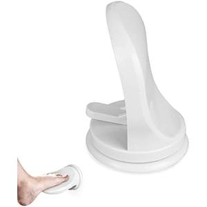 Andiker Shower Foot Rest, Bathroom Pedal with Suction Cup Shower Shaving Legs Aid, No Drilling for Home Hotel Bathroom Toilet Use (White)
