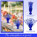8 Pack Metallic Star Spray Centerpieces for Tables - Bulk 12.4" Foil Fountain Table Decorations for Large Events, Graduation 2026, Wedding Reception (Blue)