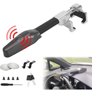 Steering Wheel Lock with 130db Alarm, Universal Car Security for Truck/Auto/SUV/Van - 2 Keys