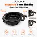 Oil Drain Pan, Oil Change Pan for Cars and Motorcycles, Oil Pans for Changing Oil, 15L/4GAL