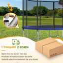 Redkid, Outdoor Trampoline, Diameter 122/366 cm, Kids Trampoline with Safety Net, Ladder, Basketball Basket, 440 lbs Load Capacity
