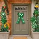 Halloscume 12 Pcs St. Patrick's Day Tree Decorations Ornaments Large Glitter St. Patricks Day Tree Picks Irish Shamrock Horseshoe Hat Ornaments for Irish St. Patrick's Home Office Party Spring Decor