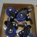 Caster Wheels Heavy Duty 2 Inch Stem Caster 800Lbs, Threaded Stem Casters 1/2"-13 x 1(Stem Diameter 1/2", Stem Length 1"), Safety Locking Caster Set of 4, Industrial Castor Wheels for Cart,Furniture