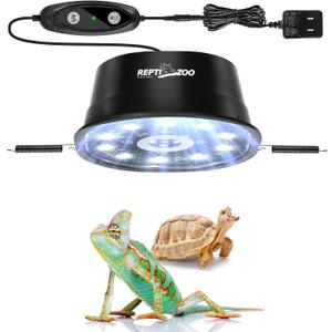 REPTI ZOO UVB Reptile Light with Dimming, LED UVB Light Bulb Fixture for Bearded Dragon Gecko Lizard Turtle Snake, Adjustable Brightness UVA UVB Lamp for Tropical & Desert Reptile
