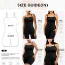 Strapless Shapewear Bodysuit Women Tummy Control Seamless Body Suits Shaper with Detachable Shoulder Straps Black Mid Thigh (Black, XL/XXL)