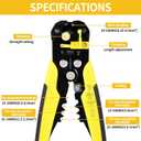 Self-Adjusting Wire Stripper Tool, 3-in-1 Heavy Duty Automatic Electrical Wire Stripper Cutter Crimper, Professional Multi Functional Stripping Tool for 10-24 AWG Solid & Stranded Wire
