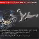 545001MA0B & 545011MA0B Front Lower Control Arm Kit Left+Right for Infiniti Q70 Q70L M35h M37 M56 2011-2019, 3.5L 3.7L 5.6L V6 V8, Replaces 54501-1MA0B 54500-1MA0B