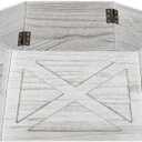 [2025 New] Natural Wood Christmas Tree Collar Stand for Real Trees up to 7.5ft, Durable Tree Base Cover with Easy Installation, Home Holiday Christmas Decoration (Washer White, D-27 Inch)