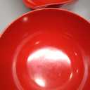 Mixing Bowls Set, 3 Piece Melamine Nesting Bowls with Pour Spout, Non-Slip Base, Great for Prepping, Baking, Mixing Cooking, BPA free and Dishwasher Safe, Red