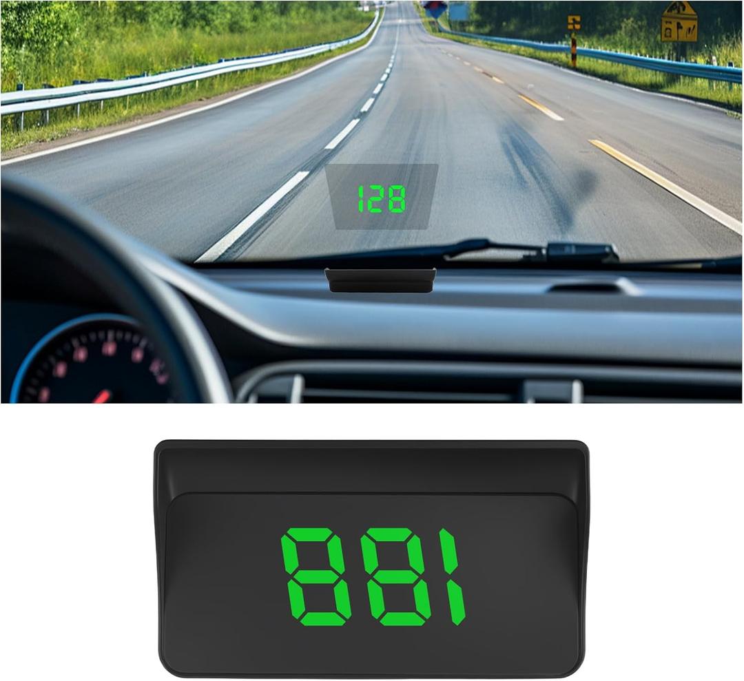 GPS Heads up Display for Cars with HD Large Font,USB Plug & Play Digital Speedometer for Car with Adjustable Brightness,Universal Car HUD Head up Display for Speed Displays