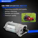 136-7880 Starter Motor Lawn Mower Starter Motor for 2P77F Engines Compatible with Toro Timecutter Titan HD Z Master Quest Radius E-Series S-Series, Exmark Quest Replace# 133-1564 127-9209 133-9828