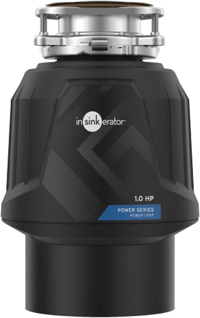 InSinkErator Power 1HP, 1 HP Garbage Disposal, Power Series EZ Connect Continuous Feed Food Waste Disposer, Black