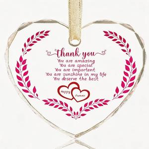 2 x Thank You Gift for Women, Heart-Shaped Appreciation Gifts for Coworkers, Teacher, Employee, Boss, Best Friend, Office Desk Decor Gift for Women