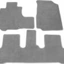 IKON MOTORSPORTS, Floor Mats Compatible with 2007-2011 Honda CR-V, Factory Fitment Gray/Grey Nylon Front Rear Car Floor Mats Liner Carpets Replacement 3PCS, 2008 2009 2010