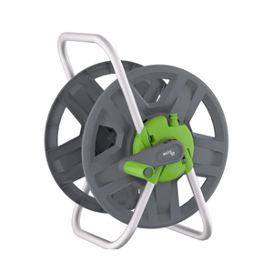 Water Hose Reel Cart, Holds 60-80 Ft of 5/8 Inch Hose, Green Wall Mounted Garden Hose Cart, Portable Hose Reel for Convenient Storage and Watering