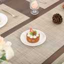 Myir JUN Table Runner, Vinyl Table Runner Indoor Arbitrarily Cropped Runner for Table Heatproof for Home Party (Beige, 12 x 94 inch)