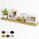 Fun Memories Floating Shelves for Wall, 48Inch Long Floating Shelves Set of 1, Hanging Shelf with Invisible Brackets, Wood Shelves for Living Room, Bedroom, Kitchen, Oak, 48"W x 6.5"D