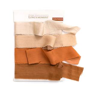Ling's Moment Terracotta Satin Ribbon,1.6Yd Orange Handmade Silk Ribbon,Fabric Ribbon Use for Gift Wrapping Wedding Floral Bouquets Party Decoration,Ribbons for Baby Shower Holiday Decor 	‎72 x 54 x 0.01 inches