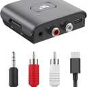 WARRKY Bluetooth Audio Receiver for Home Stereo RCA and 3.5mm Audio Jack, Bluetooth Audio Adapter for Speakers, Work for Sound System, Amplifier, Cars