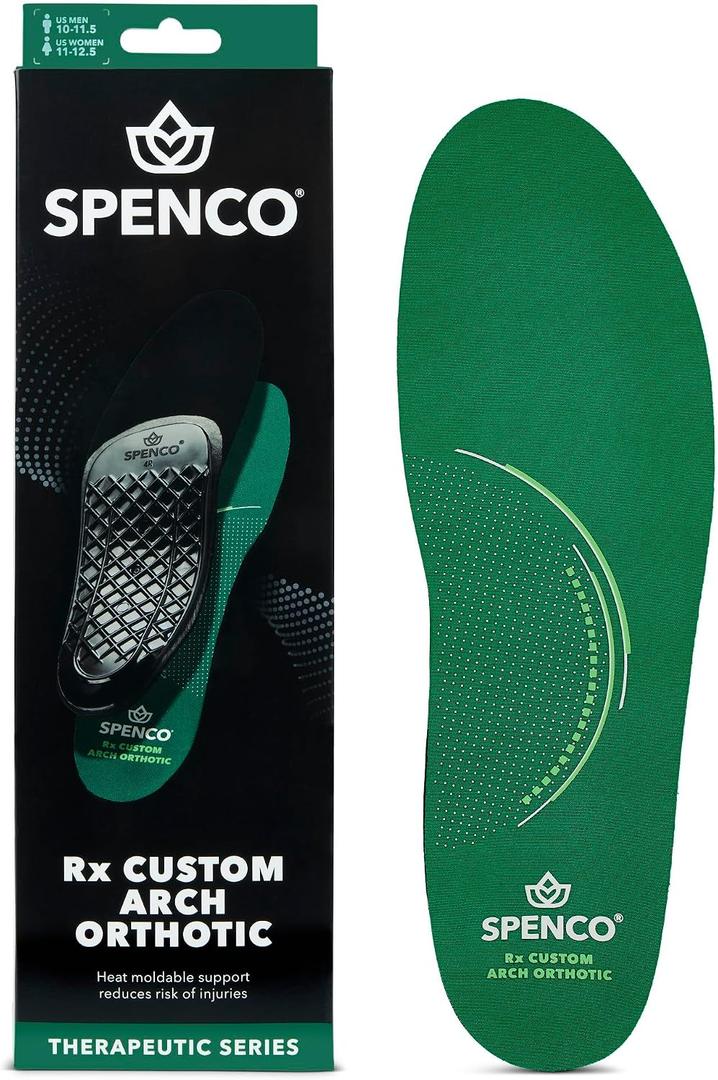 Spenco Rx Orthotic Arch Support Full Length Shoe Insoles, Women's 7-8.5/Men's 6-7.5