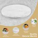 Koville 16" Light Gray Marble Stone Cutting Board, Non-Stick Dough Pastry and Cutting Boards for Kitchen Counter, Marble Cheese Board for Baking, Charcuterie, Trivet, Round Serving Slab for Countertop