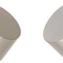 Ivilon End Cap Finials for Curtain Rods of 7/8 and 1 Inch Diameter Color Brushed Nickel