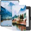 BOZHUORUI Slim Case for Kindle Paperwhite 5th/6th/7th Generation Prior to 2018 (2012-2017 Release,Model EY21 & DP75SDI) - Premium PU Leather Protective Cover with Auto Sleep/Wake (Landscape)