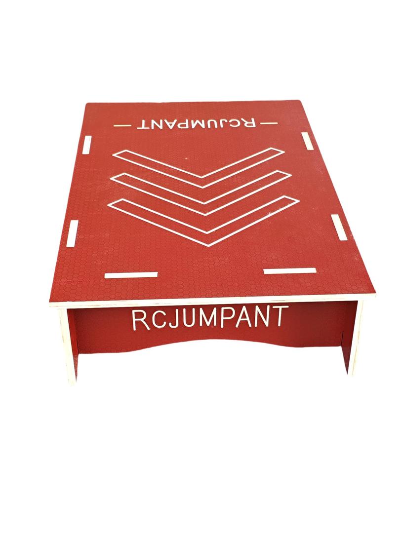 Skateboard & Bike Ramp,RC Car & Dirt Bike Jump Ramp– Heavy-Duty BMX, Scooter – 3 Sizes, Portable, Non-Slip– Easy Assembly, No Tools Needed (Red, 42.9 "L x 23.3" W x 11.7 "H)