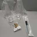 VIJIV Crystal Acrylic Trumpet Vase for Wedding Centerpieces & Home Decor - 21.7" Clear Flower Stand with Ribbed Texture, Gold Accents, Table/Floor Vase for Events, Bridal Showers & Boho Weddings