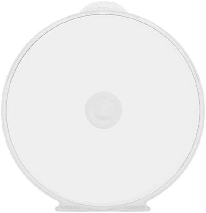 Maxtek 25 Pack Slim Clear Transparent Round Clam Shell CD DVD Case Holder with Lock, Single Disc Capacity