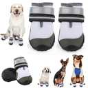 Dog Shoes for Medium Large Dogs, Dog Boots & Paw Protectors to Prevent Licking, Anti-Slip Dog Booties with Reflective for Summer Hot Pavement, Outdoor Hiking, Hardwood Floors (Size 5)