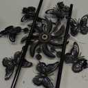 COOZZYHOUR 39" Butterfly Wind Spinner for Yard and Garden Stake,Outdoor Metal Windmill,Single Direction Wind Sculptures, Kinetic Windmills for Garden Decorations.