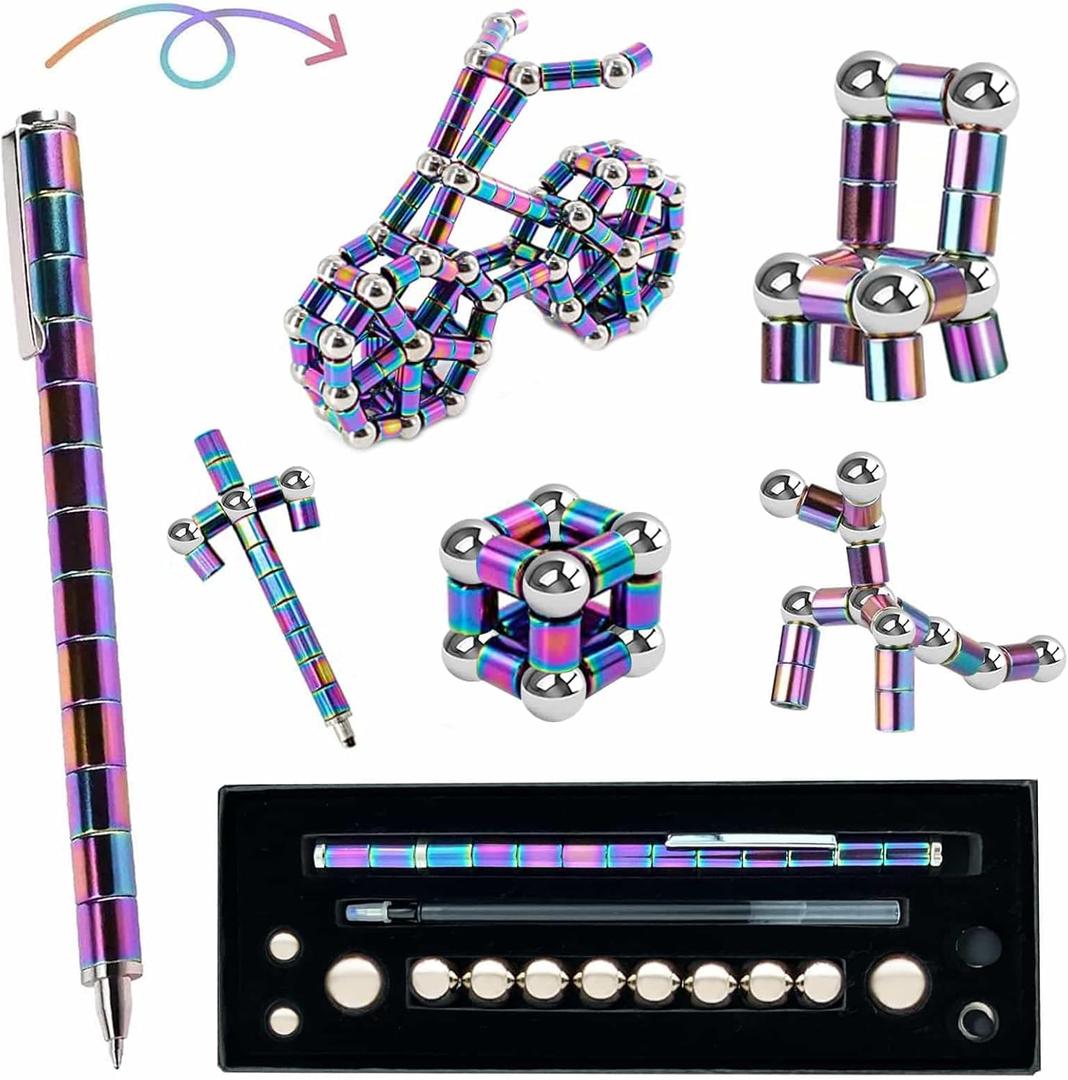 Fidget Pen Teen Girl Gifts - Christmas Stocking Stuffers for Teenage Girls, Fidget Toys Adults Teen Boys, Gifts Trendy Stuff Cool Gadgets for Men Women Him Her Anxiety Relief Items (Small-color)